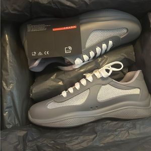 Prada Americas Cup Low-top sneakers. 100% authentic from Saks. New condition